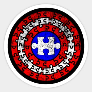 Captain Autism Mighty Shield Sticker